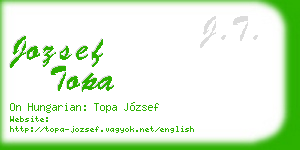 jozsef topa business card