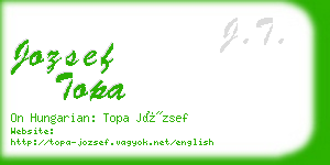 jozsef topa business card